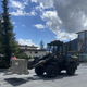 Security barriers are removed from the Promenade in Davos on the final day of the 2022 World Economic Forum annual meeting